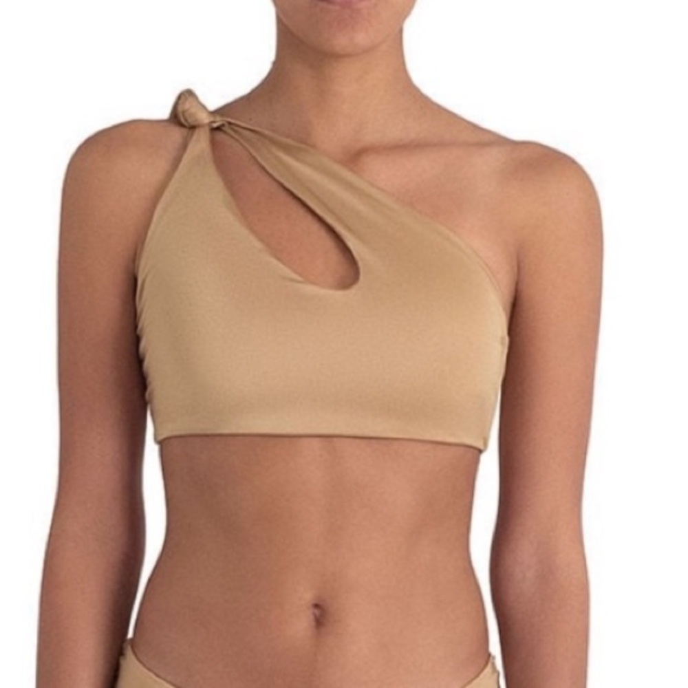 New! Baobab Collection Taki One Shoulder Bikini Top in Treasure 34507